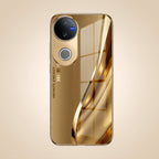 Vivo T4R 5G Luxury Infinity Energy Gold Electroplated Glass Phone Case