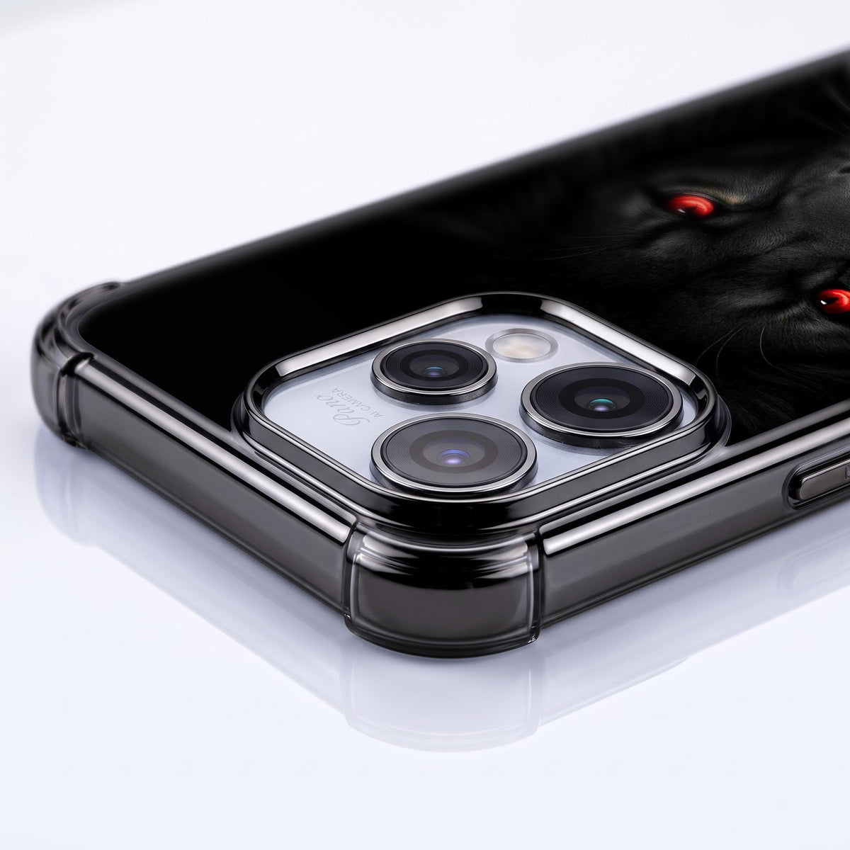 Oppo Reno 15 5G Premium Black Lion Black Airbags Printed Back Case