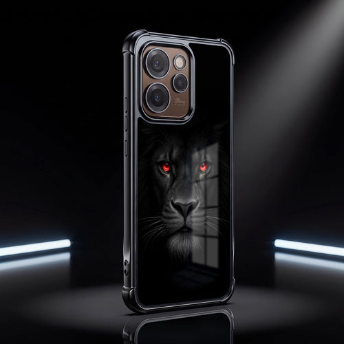 Oppo Reno 15 Pro Mini 5G Premium Black Lion Airbags Printed Back Case