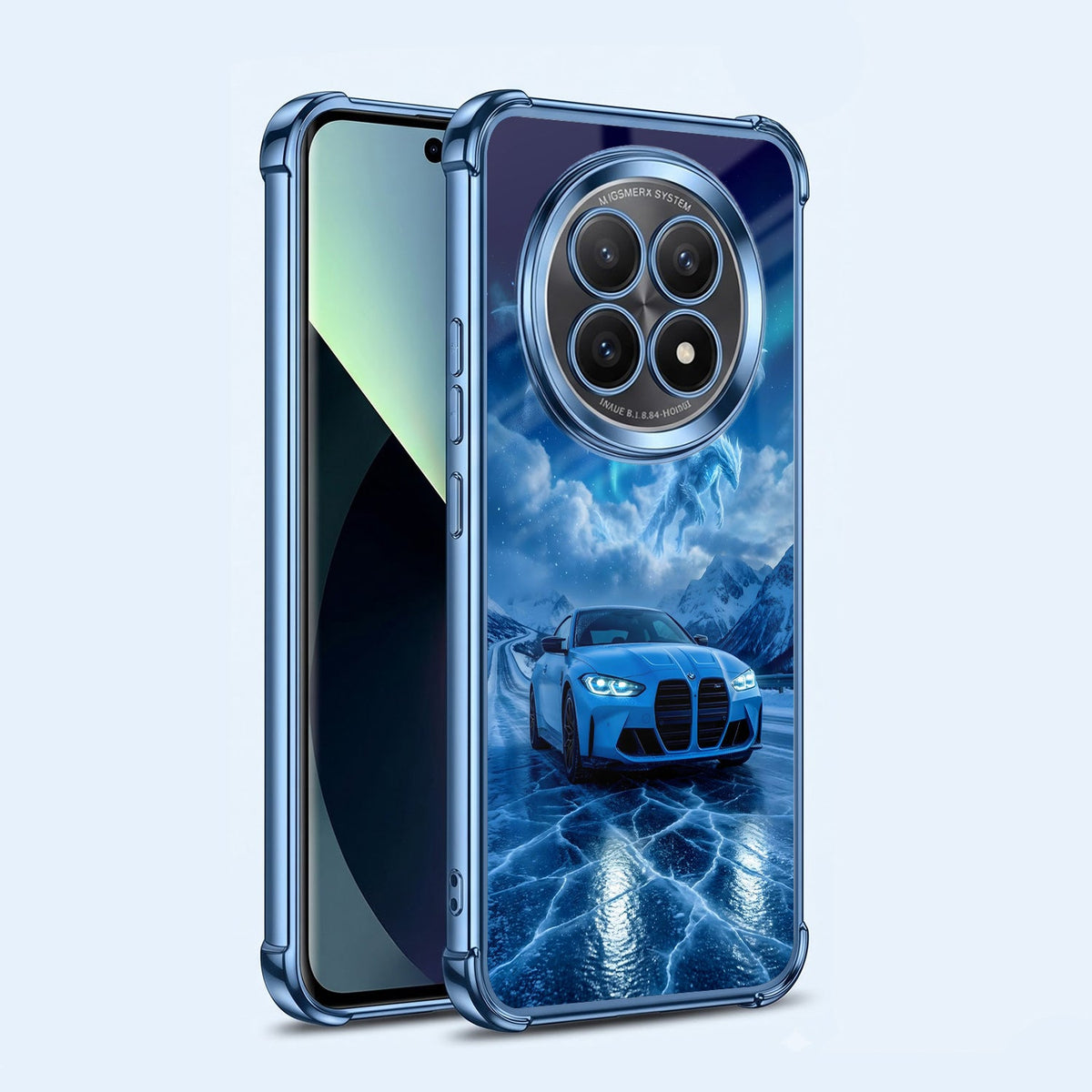 Oppo F29 5G Premium BMW Car Blue Airbags Printed Back Case