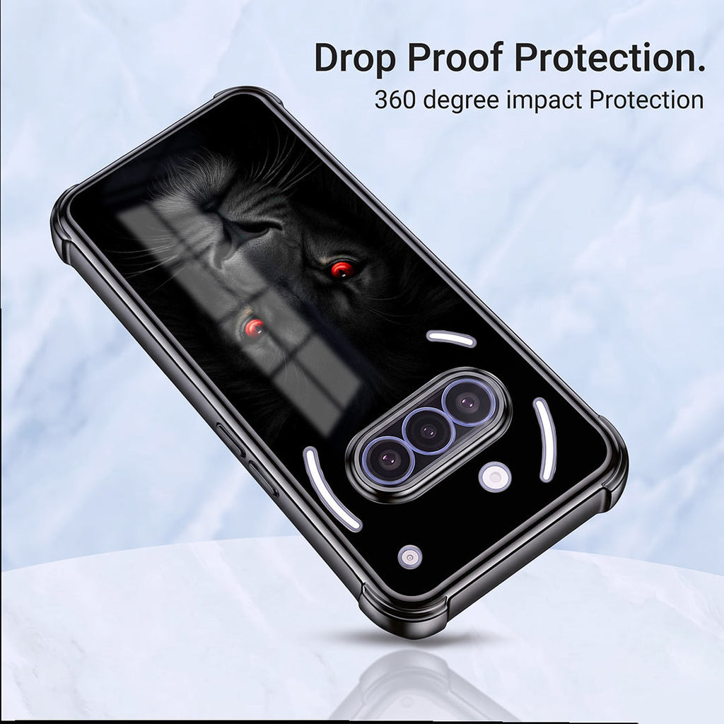 Nothing Phone 3a 5G Premium Black Lion Black Airbags Printed Back Case