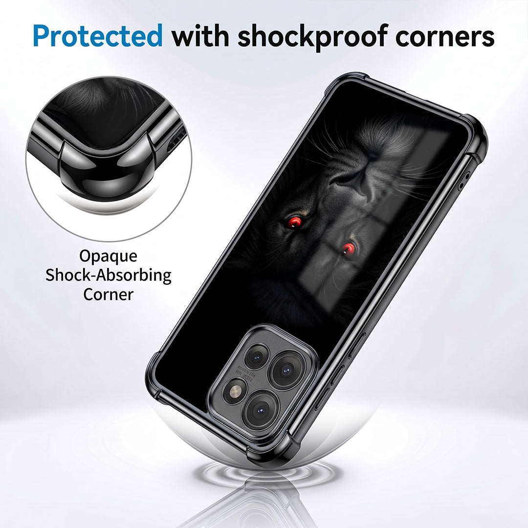 Motorola Edge 50 Neo 5G Premium Black Lion Black Airbags Printed Back Case