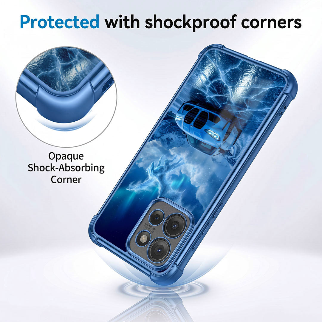 Motorola Edge 50 Neo 5G Premium BMW Car Blue Airbags Printed Back Case