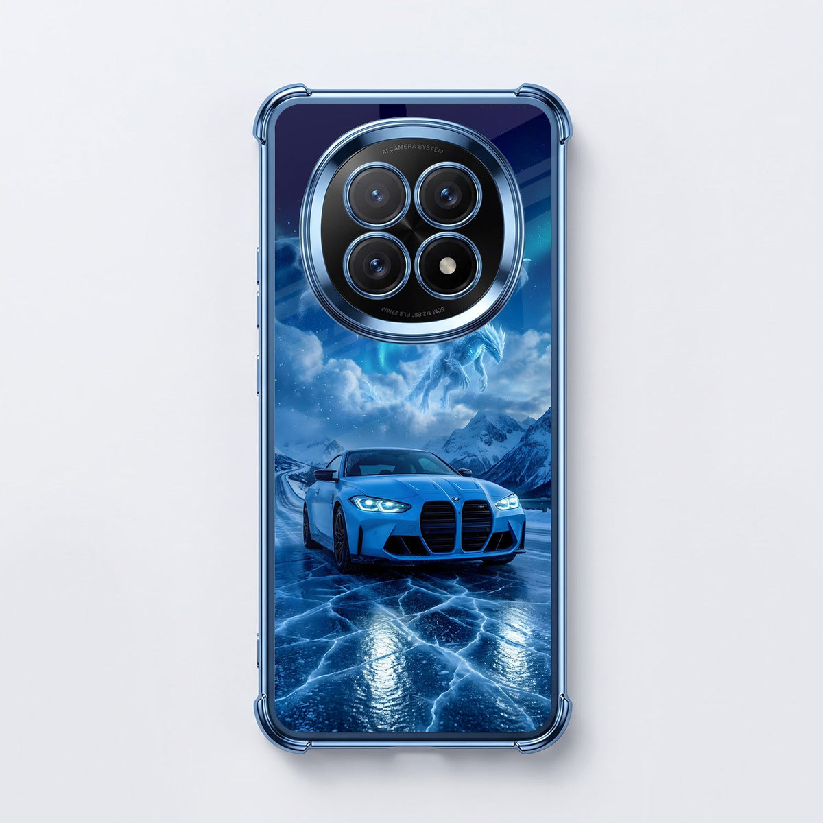 Oppo F29 5G Premium BMW Car Blue Airbags Printed Back Case