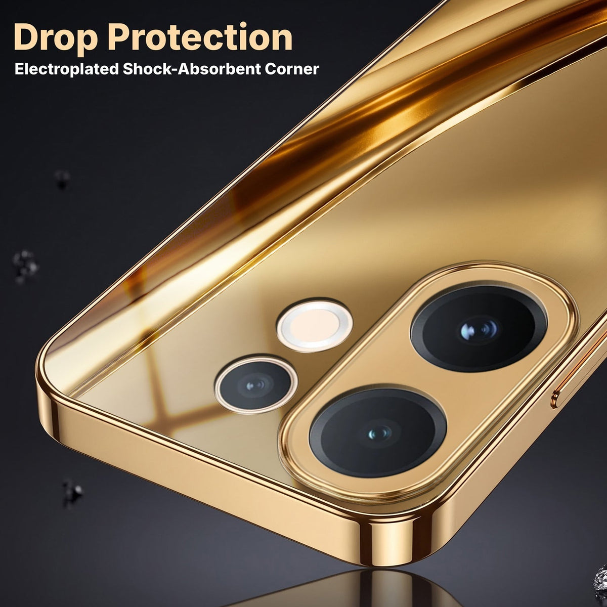 Vivo V60e 5G Luxury Infinity Energy Gold Electroplated Glass Phone Case