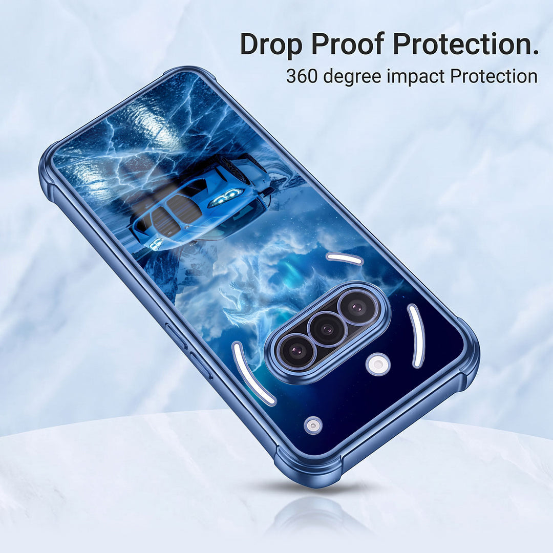 Nothing Phone 3a 5G Premium BMW Car Blue Airbags Printed Back Case