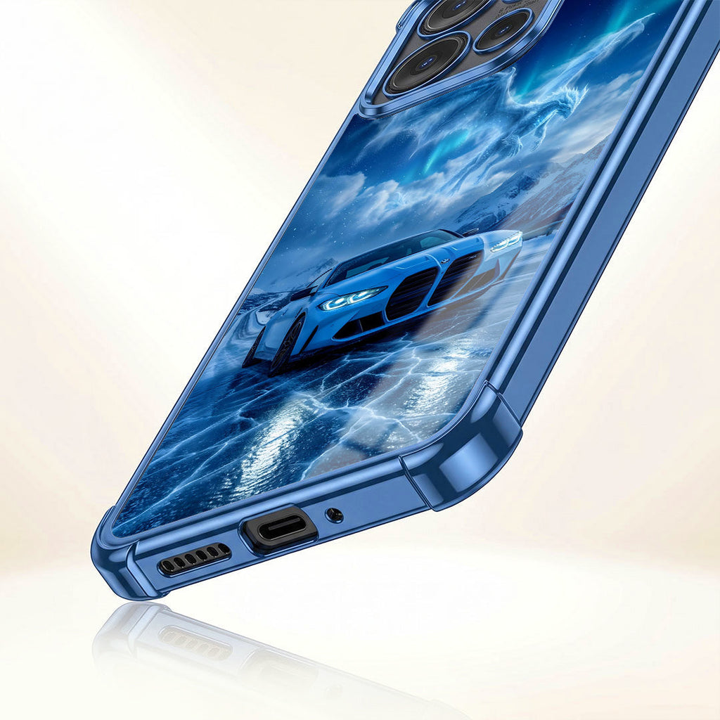 Motorola Edge 50 Neo 5G Premium BMW Car Blue Airbags Printed Back Case