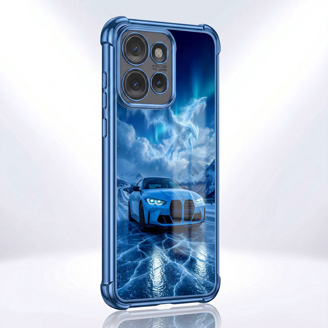 Motorola Edge 50 5G Premium BMW Car Blue Airbags Printed Back Case