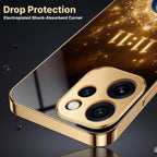 Oppo Reno 15 Pro Mini 5G God’s Plan Evil Eye Gold Electroplated Glass Phone Back Case