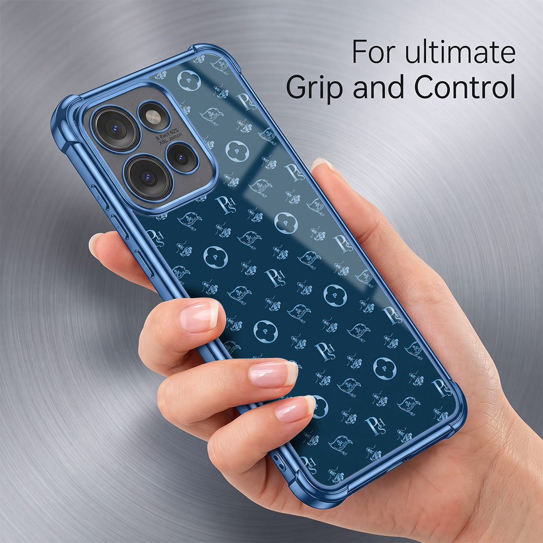 Motorola Edge 50 Neo 5G Luxury Monogram Blue Airbags Printed Back Case