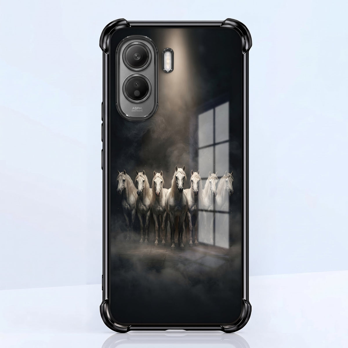 Vivo T5 Pro 5G Running Horses Black Airbags Printed Back Case