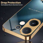 Vivo T4 Pro 5G Porsche Luxury Gold Electroplated Glass Phone Back Case