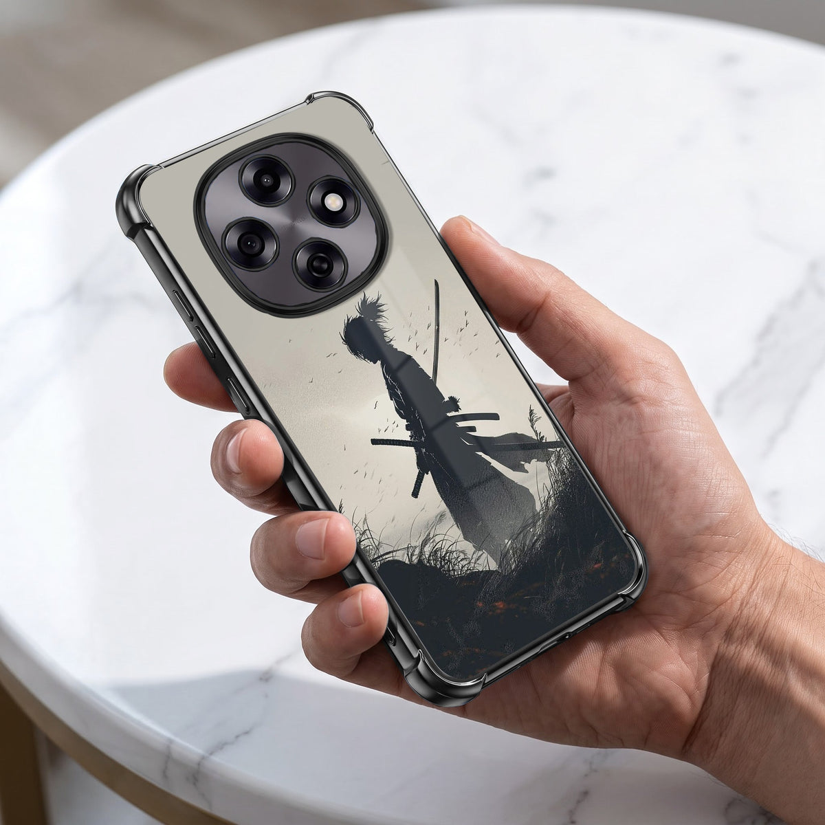 Oppo F31 Pro 5G Shadow Samurai Black Airbags Printed Back Case