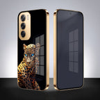 Oppo Reno 12 Pro 5G Panther Gold Electroplated Glass Phone Back Case