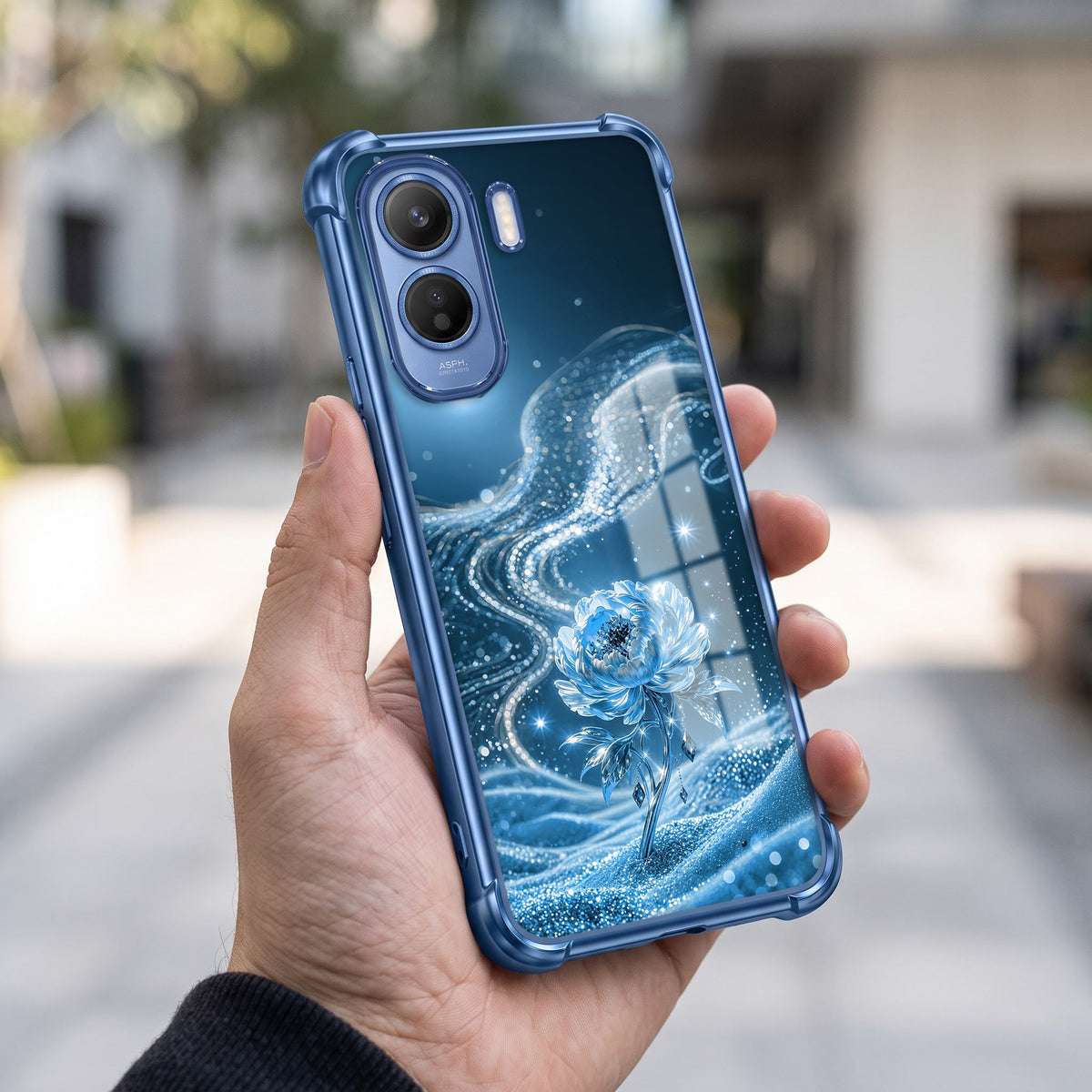Vivo T5 Pro 5G Blue Rose Airbags Printed Back Case