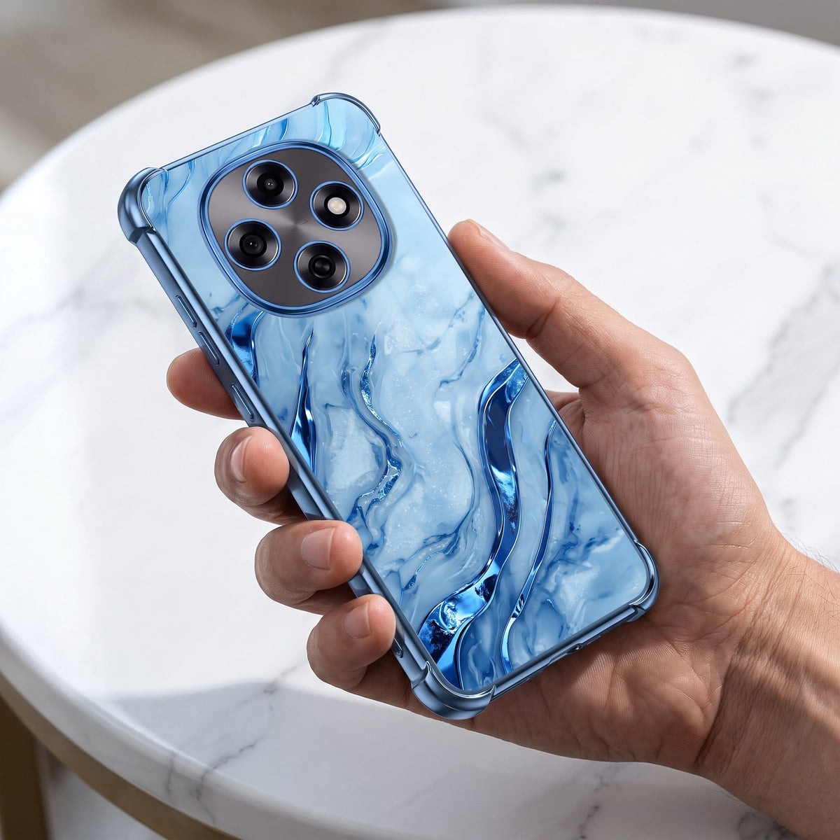 Oppo F31 Pro 5G Marvel Texture Blue Airbags Printed Back Case
