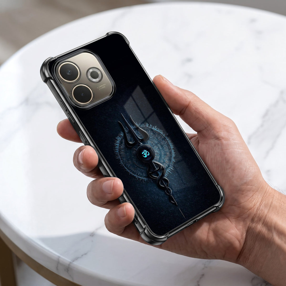 Oppo A5 Pro 5G Shiva Aura Black Airbags Printed Back Case
