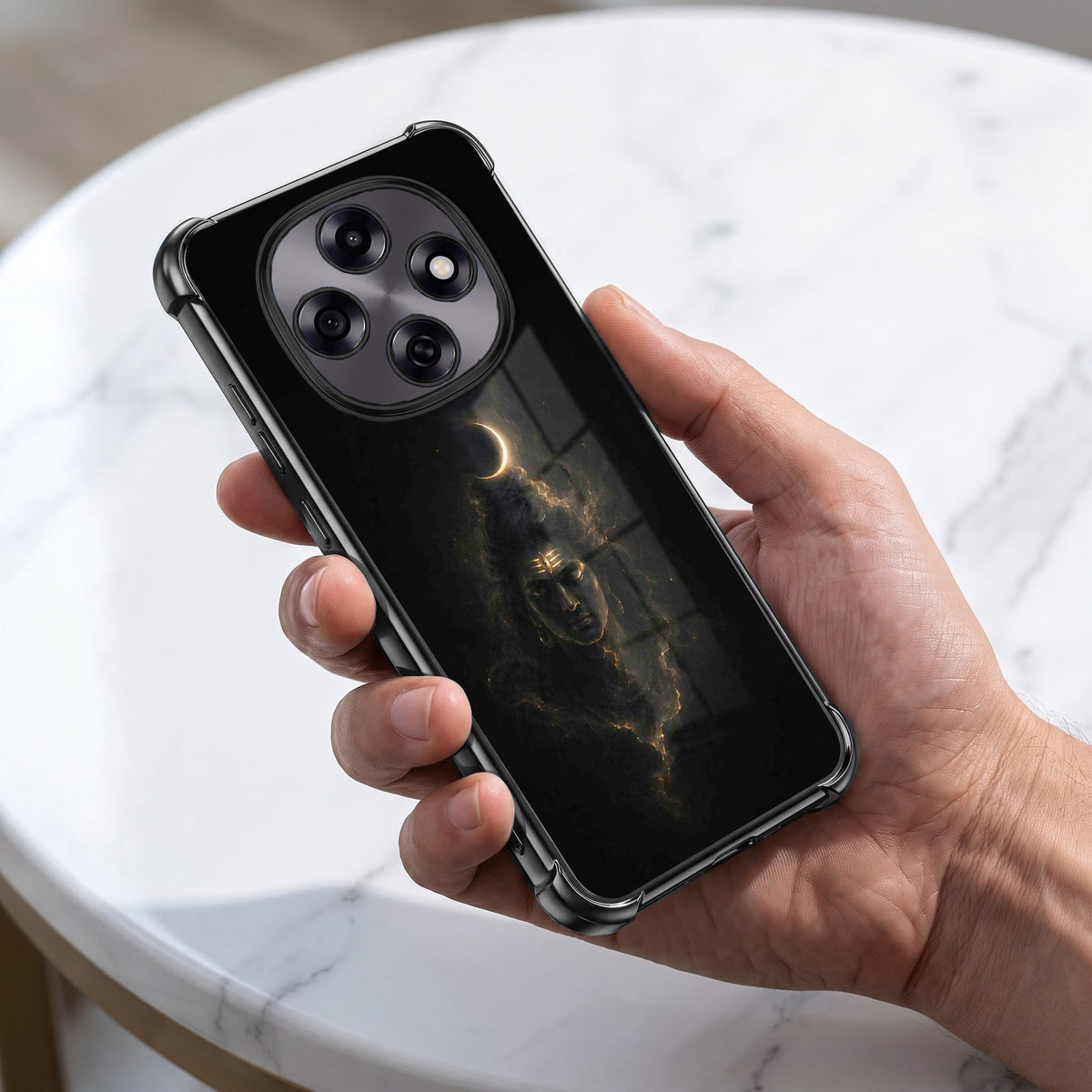Oppo F31 Pro 5G Divine Mahadev Black Airbags Printed Back Case