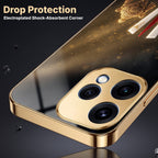 Oppo Reno 15 5G Royal Heritage Edition Gold Electroplated Glass Phone Back Case