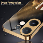 Vivo T4 Pro 5G Royal Heritage Edition Gold Electroplated Glass Phone Back Case
