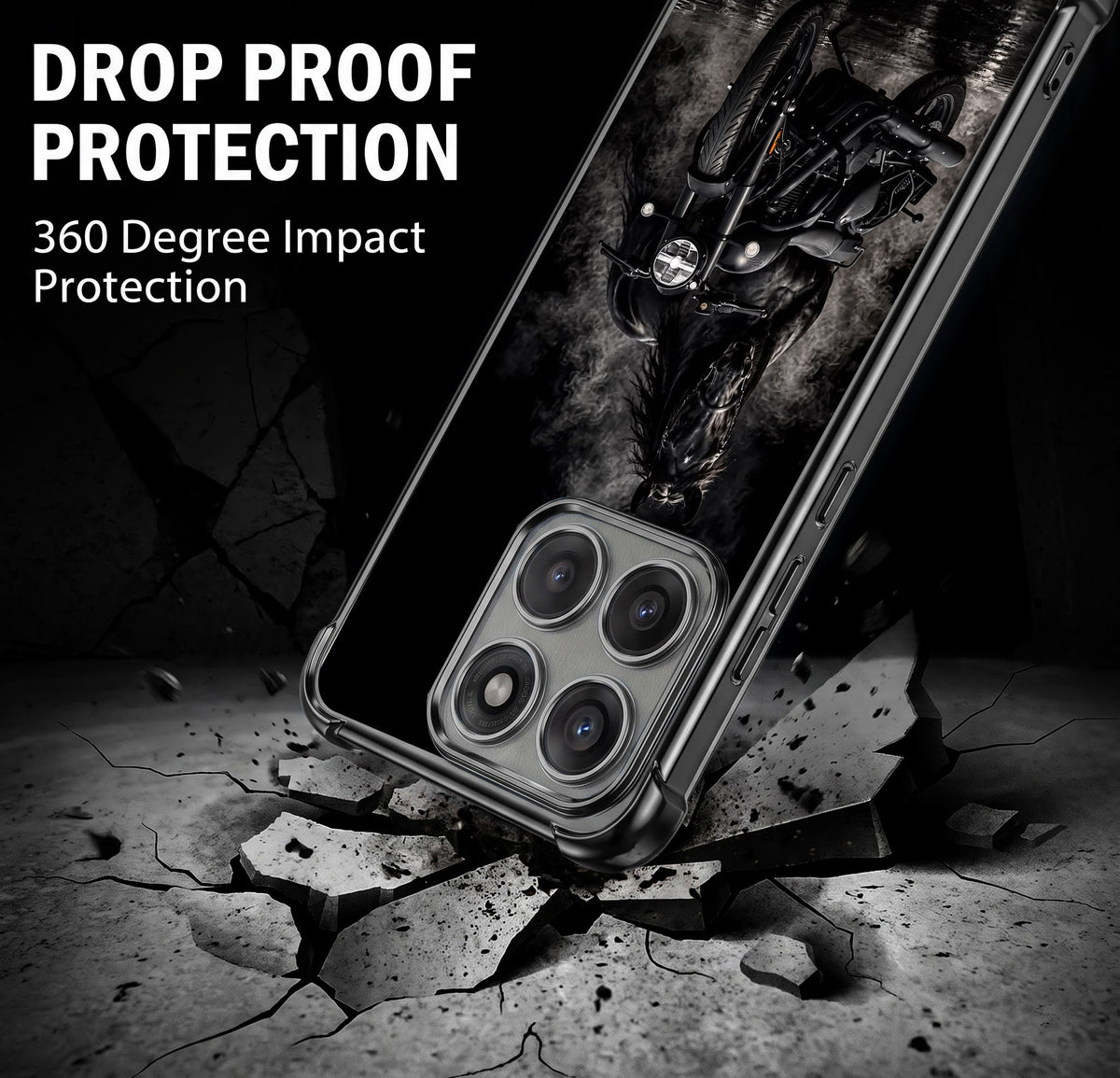 Motorola Edge 60 Pro 5G Bike Rider Airbags Printed Back Case