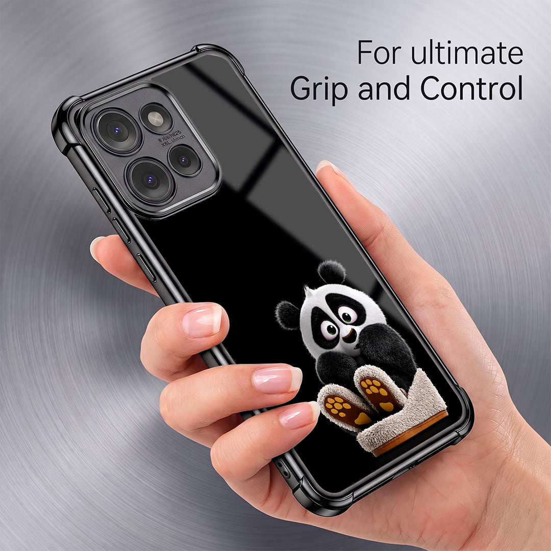 Motorola Edge 50 Neo 5G Cute Panda Black Airbags Printed Back Case