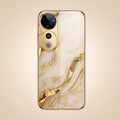 Vivo V40 Pro 5G Marvel Texture Gold Electroplated Glass Phone Back Case
