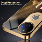 Vivo T4R 5G Royal Heritage Edition Gold Electroplated Glass Phone Back Case