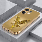 Vivo T4 Pro 5G Golden Eagle Gold Electroplated Glass Phone Back Case