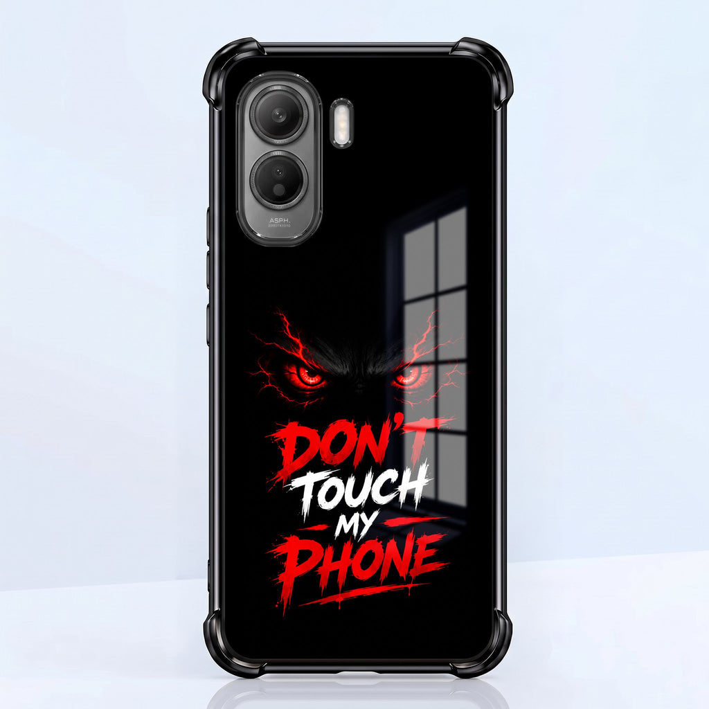 Vivo T5 Pro 5G Don't Touch My Phone Black Airbags Printed Back Case
