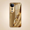 Vivo V40 Pro 5G Luxury Infinity Energy Gold Electroplated Glass Phone Case
