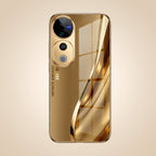 Vivo V40 Pro 5G Luxury Infinity Energy Gold Electroplated Glass Phone Case
