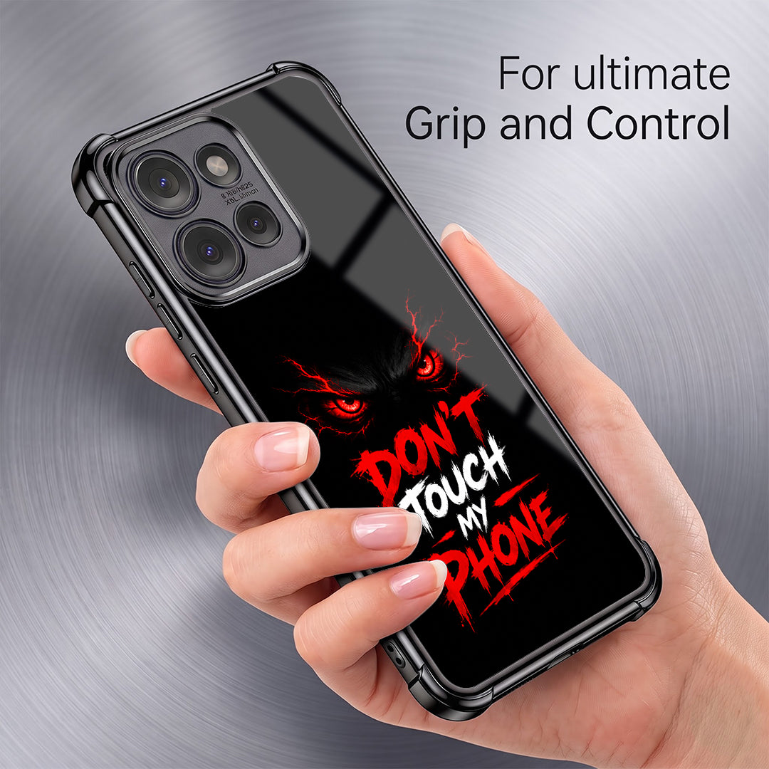 Motorola Edge 50 Neo 5G Don't Touch My Phone Black Airbags Printed Back Case