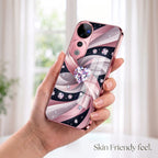 Vivo V40 Pro 5G Diamond Glam Pink Electroplated Glass Phone Back Case