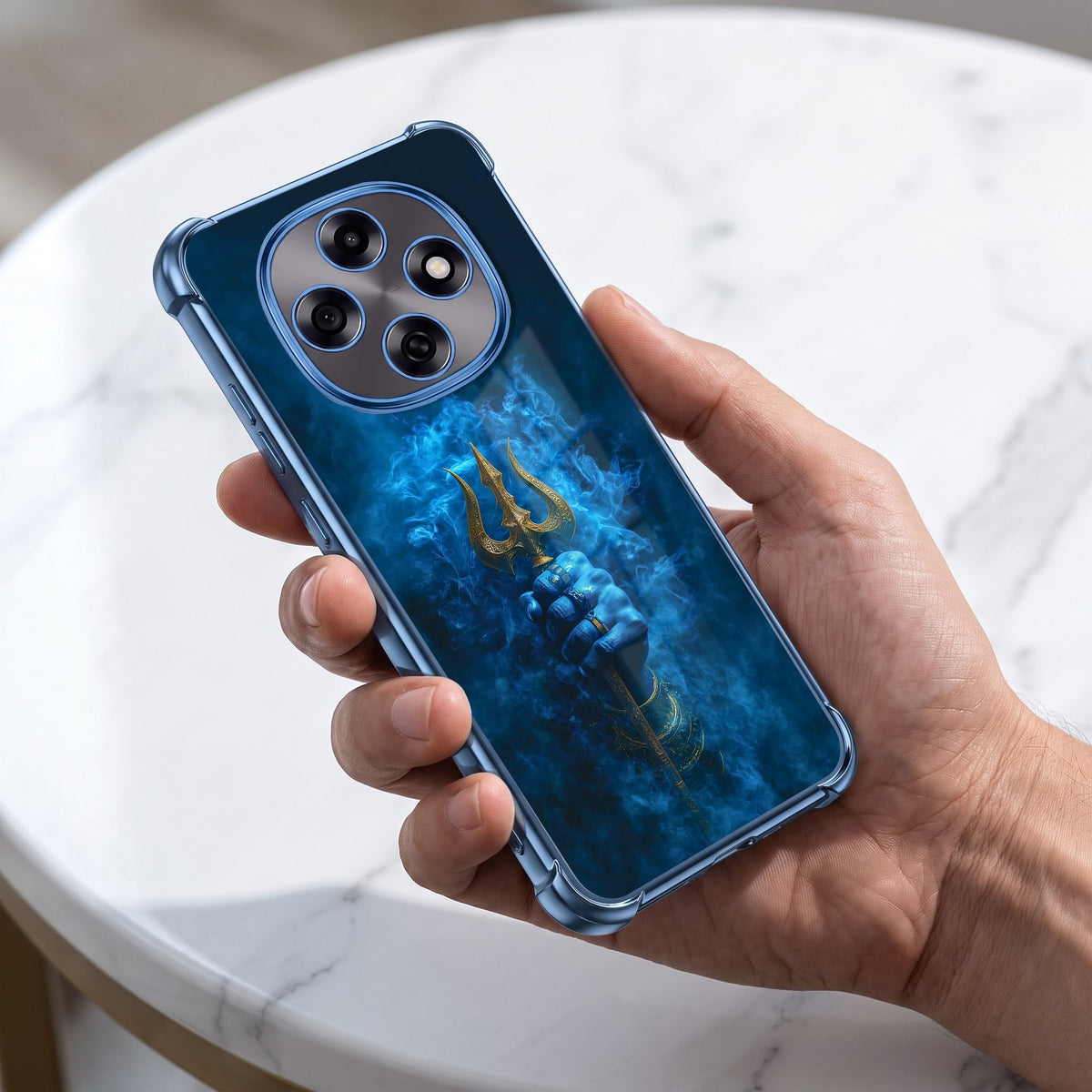 Oppo F31 Pro 5G Premium Shiv Trishul Blue Airbags Printed Back Case