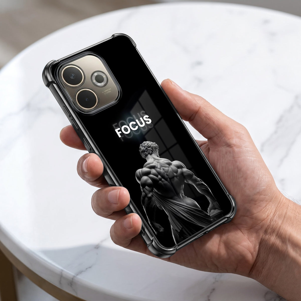 Oppo A5 Pro 5G Focus Black Airbags Printed Back Case