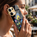 Oppo Reno 13 5G Multi-Feather Peacock Gold Electroplated Glass Phone Back Case