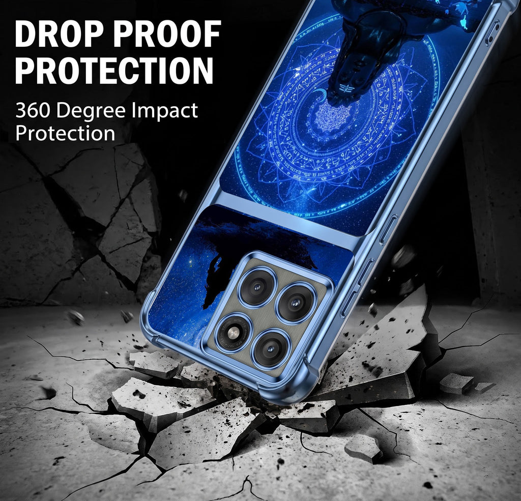 Motorola Edge 60 Pro 5G Adiyogi Dual-Tone Transparent Blue Airbags Case