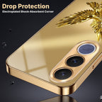 Vivo V70 FE 5G Golden Eagle Gold Electroplated Glass Phone Back Case