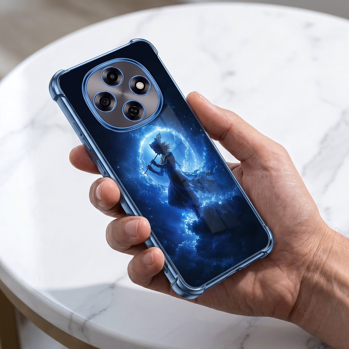 Oppo F31 Pro 5G Lord Krishna Blue Airbags Printed Back Case