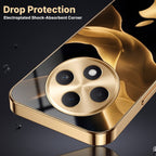 Oppo F27 Pro+ 5G Luxury Wave Gold Electroplated Glass Phone Back Case