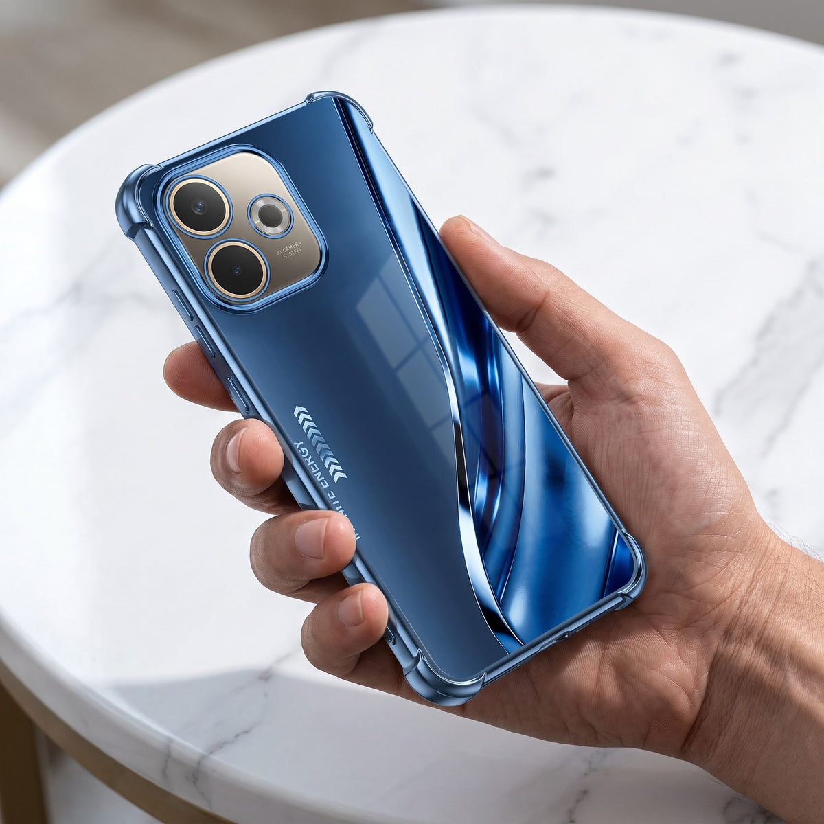 Oppo A5 Pro 5G Premium Infinity Energy Blue Airbags Printed Back Case