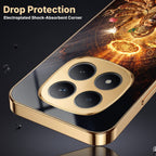 Redmi Note 15 Pro Plus 5G Lord Narasimha Gold Electroplated Glass Phone Back Case