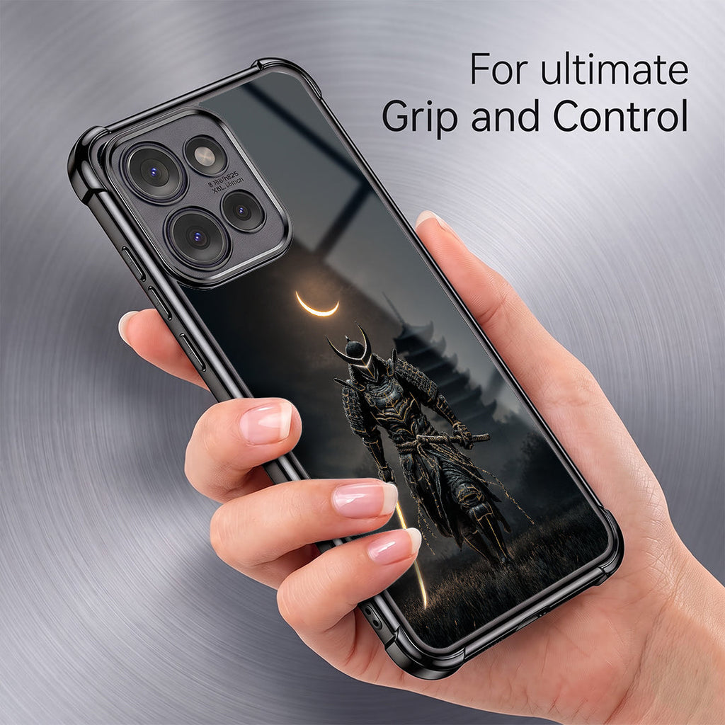Motorola Edge 50 5G Samurai Warrior Black Airbags Printed Back Case