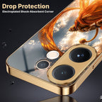 Vivo V60e 5G Divine Hanuman Gold Electroplated Glass Phone Back Case