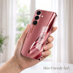 Samsung Galaxy A36 5G Luxury Infinity Energy Pink Electroplated Glass Phone Back Case