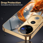 Vivo V40 Pro 5G Divine Hanuman Gold Electroplated Glass Phone Back Case