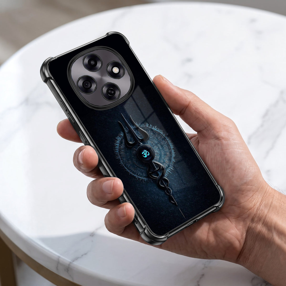 Oppo F31 Pro 5G Shiva Aura Black Airbags Printed Back Case