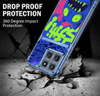 Motorola Edge 60 Pro 5G Neon Monster Dual-Tone Transparent Blue Airbags Case