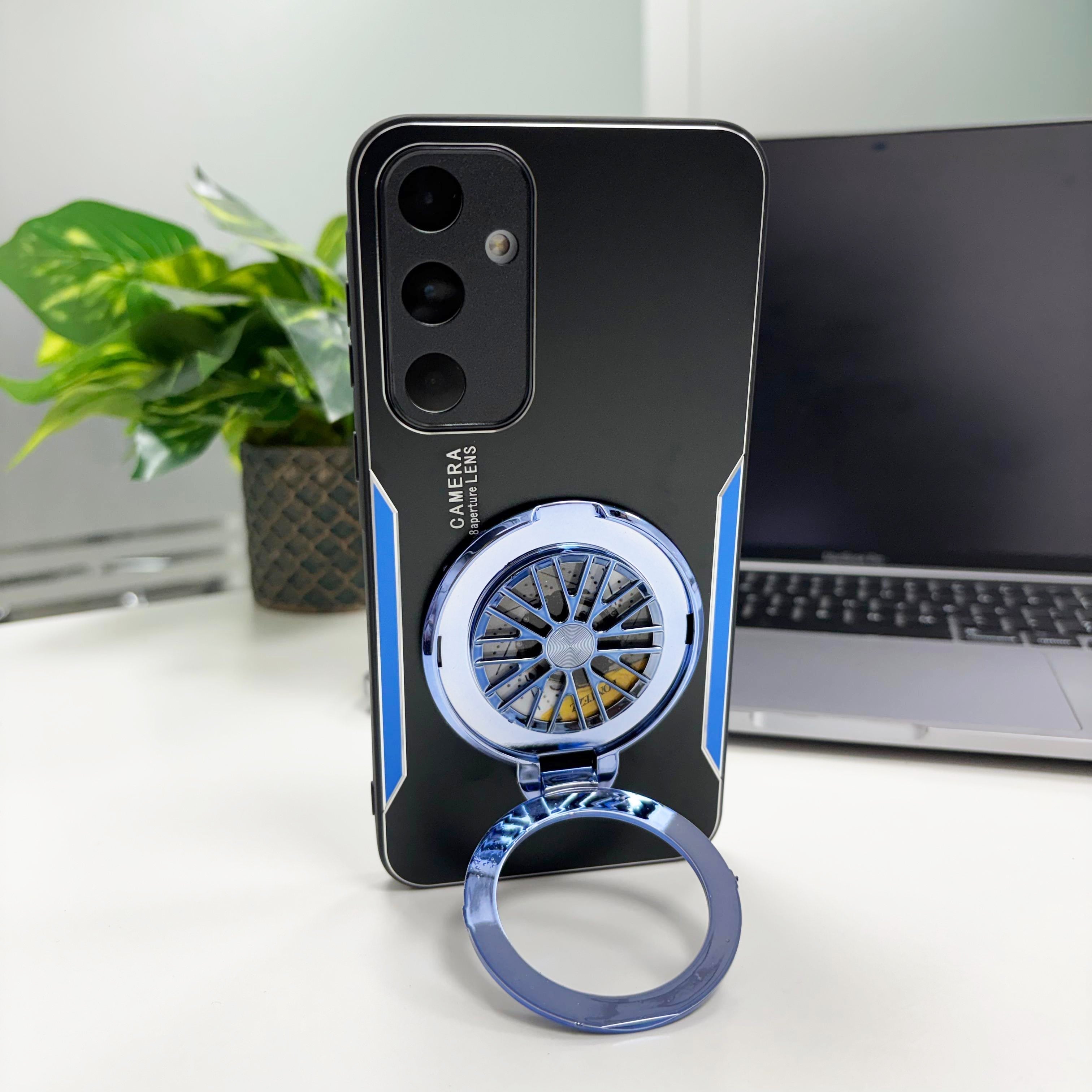 Samsung Galaxy A35 5G Best Selling Stress Buster Wheel Aluminium Metal Scratch Resistant Back Case